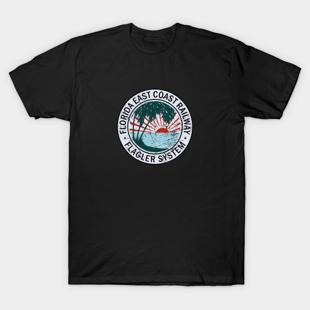 Distressed Florida East Coast Railway T-Shirt by Railway Tees For All